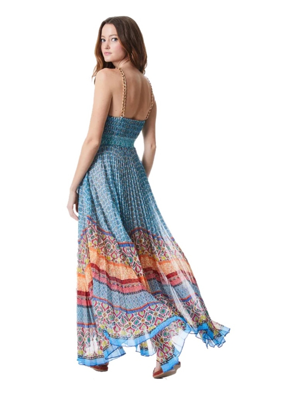 Alice + Olivia Gloria Sunshower Stripe Multi Maxi Dress size 6 NWT $660 - Picture 2 of 14